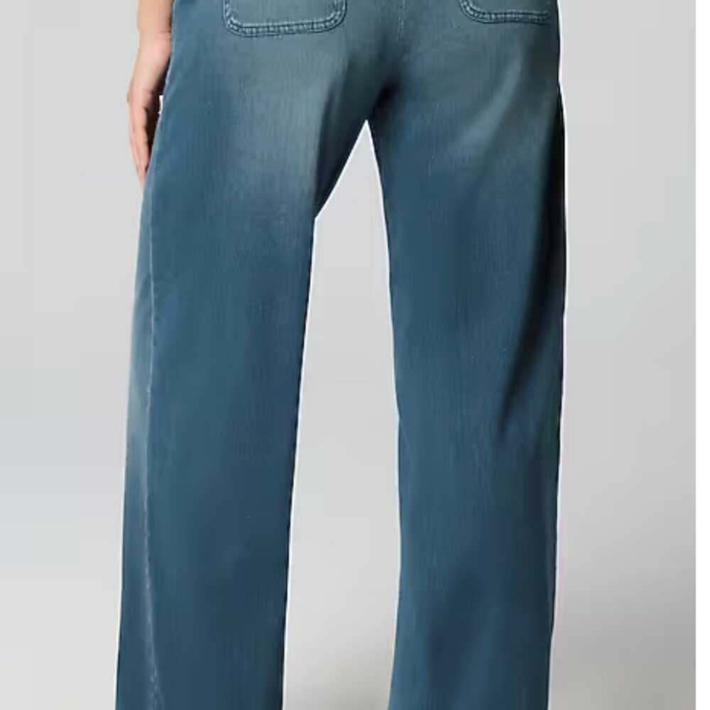 Pure Jill Wide-Leg Knit Jeans, Size L